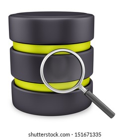 render of a database icon, isolated on white 