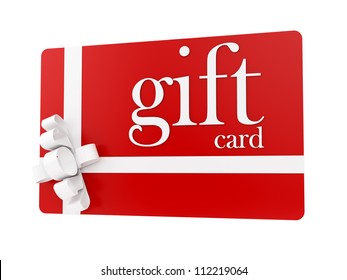 Render Of A Gift Card, Isolated On White