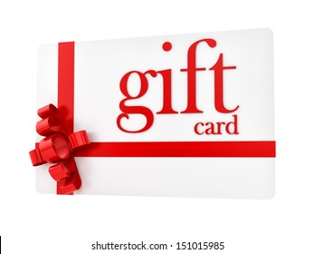 Render Of A Gift Card, Isolated On White