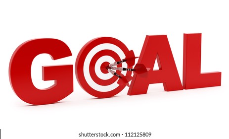 Render Goal Sign Isolated On White Stock Illustration 112125809 ...