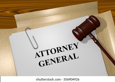 Render Illustration Of Attorney General Title On Legal Documents