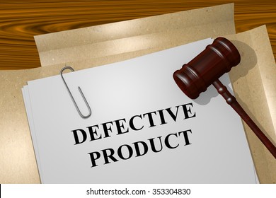 Render Illustration Of Defective Product Title On Legal Documents