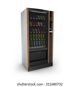 Render Isolated On White Vending Machine Stock Illustration Shutterstock