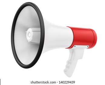 Render Of A Megaphone, Isolated On White