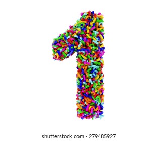 Render Number 1 Made Letters Stock Illustration 279485927 | Shutterstock