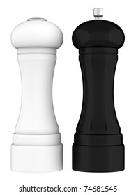 A Render Of A Salt Shaker And A Pepper Grinder