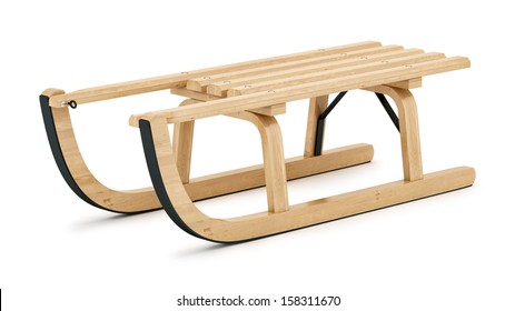 Render Of A Sledge, Isolated O White