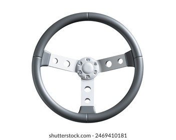 Render of steering wheel isolated 3d render