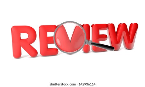 Render Text Review Magnifying Glass Stock Illustration 142936114 ...