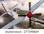 Render of a ww2 P-51D 3D model in flight - generic camouflage