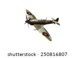 Render of a ww2 Supermarine Spitfire 3D model in flight