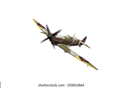 Render Of A Ww2 Supermarine Spitfire 3D Model In Flight