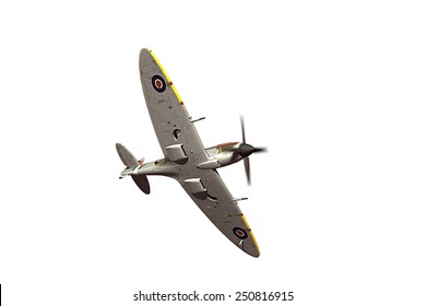 Render Of A Ww2 Supermarine Spitfire 3D Model In Flight