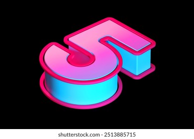 Rendered 3D number 5 in isometric view with colorful gradient effect. 3D rendering typography suitable for poster, web, advertising and modern design projects.
 - Powered by Shutterstock