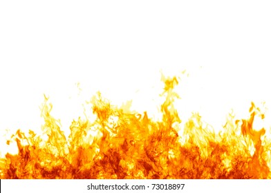 Rendered flames on a white background