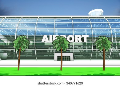 Rendering Airport Building