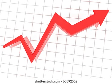 Rendering Graph Over Business Chart Stock Illustration 68392552 ...