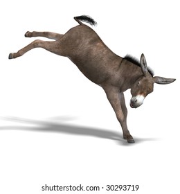 Rendering of a mule with Clipping Path over white