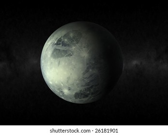 rendering of the planet pluto