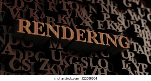 Rendering - Wooden 3D rendered letters/message.  Can be used for an online banner ad or a print postcard.