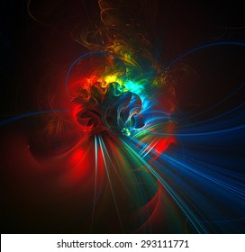 A Rendezvous With Comet Abstract Illustration