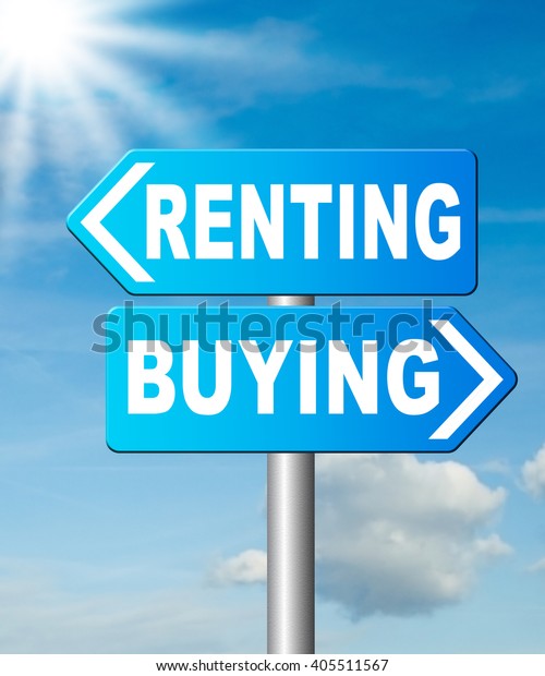 rent or buy mortgage for bank loan for home\
ownership renting or buying a house a flat building or property\
road sign arrow\\