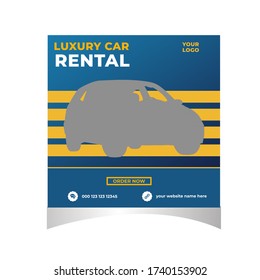 Rent Car For Social Media Instagram Post Banner Template