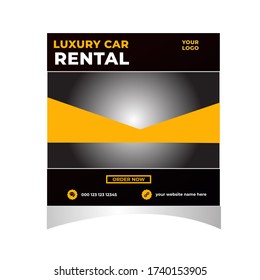 Rent Car For Social Media Instagram Post Banner Template