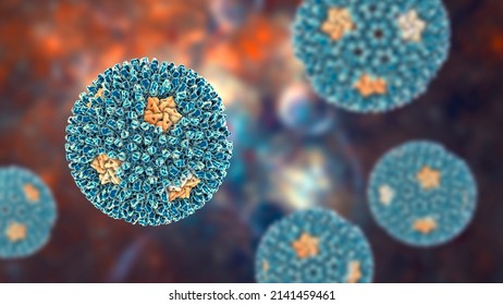 Reoviren, Viren, die Infektionen des Gastrointestinaltrakts und der Atemwege verursachen, 3D-Abbildung