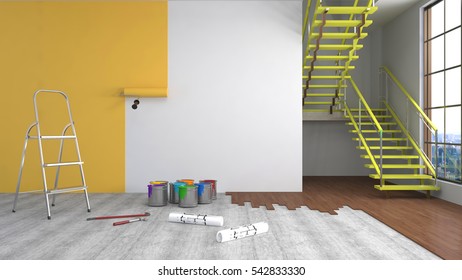 Painting Stucco Wall Stock Illustrations Images Vectors