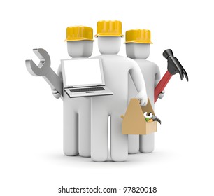 Repair team with notebook - Powered by Shutterstock