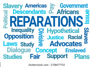 Reparations Word Cloud On White Background