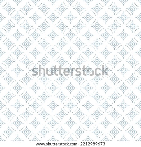 Repeat simple tracery rhombus seamless pattern. Blue rhombus line on white background. Minimal, soft, clean, gentle menswear rhombus pattern hand drawn illustration. Men fabric textile pattern.