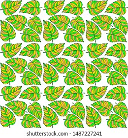 Leaves Vector Illustration Pattern Pattern Leaf Stock Vector (Royalty ...