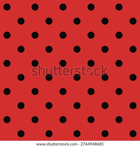 Repeating pattern. Polka dot. Colors: soft red, soft black