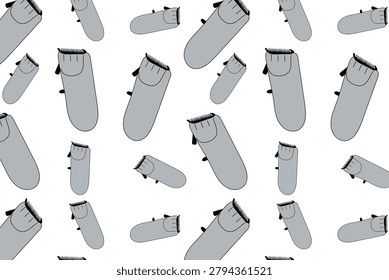 Repeating pattern of simple-design cordless sideburn trimmers on a white background for modern barbershops