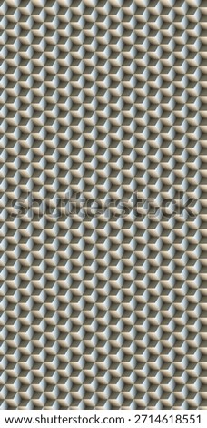 a repetitive geometric pattern of interlocking, three-dimensional rectangular prisms