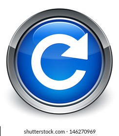 Reply Rotate Icon Glossy Blue Button