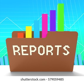 Reports File Graph Meaning Progress Chart 3d Rendering