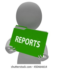 Reports Folder Representing File Arranging And Files 3d Rendering