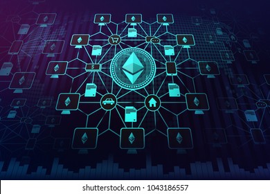 Representation And Depiction Of Ethereum Network , Images Show What Ethereum Will Be Used For 