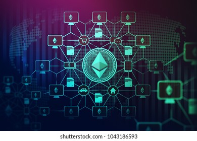 Representation And Depiction Of Ethereum Network , Images Show What Ethereum Will Be Used For 