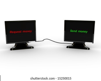 Request and send money (image can be used for printing or web)