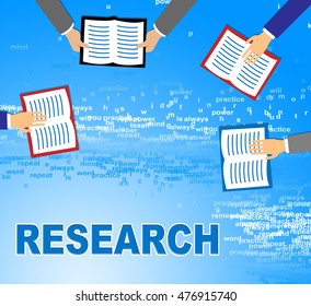 Research Books Representing Gathering Data And Analysis