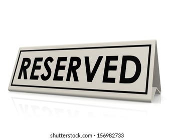 Reserved Table Sign