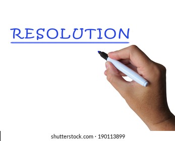 Resolution Word Showing Answer Solution Or Settlement