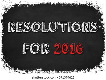 Resolutions for 2016