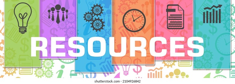 Resources Concept Image Text Related Symbols Stock Illustration ...