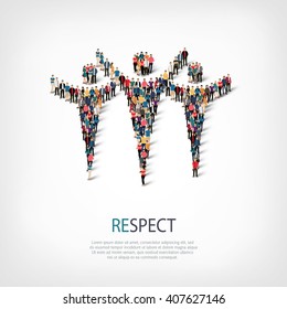 Respect People Sign 3d