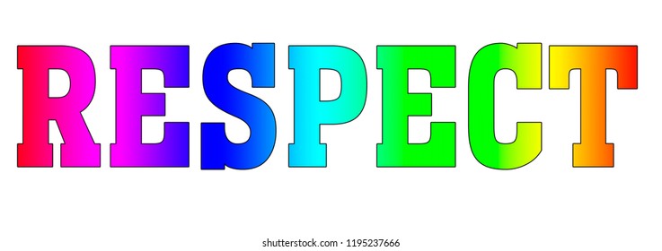 Respect Rainbow Logo Stock Illustration 1195237666 | Shutterstock